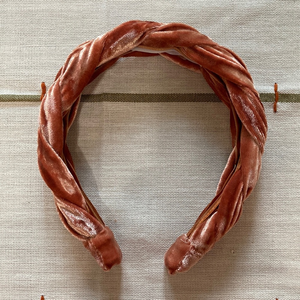 Iris Atelier Couture Braided Velvet Headband Smaller Version